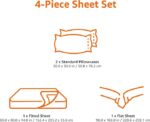 4 Piece Microfiber Bed Sheet Set Queen Bright White Solid - Image 2