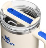 Stanley Quencher H2.0 Tumbler with Handle and Straw 40 oz Flowstate 3-Position Lid Cup Holder Compatible for Travel Insulated Stainless Steel Cup BPA-Free Cream Royal - Image 2