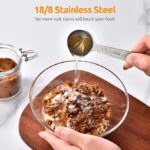 Measuring Spoons: U-Taste 18/8 Stainless Steel Measuring Spoons Set of 7 Piece: 1/8 TSP, 1/4 TSP, 1/2 TSP, 3/4 TSP, 1 TSP, 1/2 tbsp & 1 tbsp Dry and Liquid - Image 2