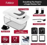 Vegetable Chopper Vegetable Cutter Spiralizer Vegetable Slicer - Food Onion Veggie Chopper Dicer Potato Fry Cutter (4-in-1 Chopper - White) - Image 2