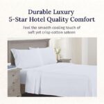 600 Thread Count Cotton Bed Sheets – King Size 4-Piece Soft & Breathable Sheet Set - Image 2