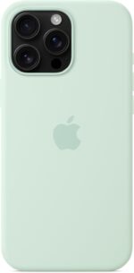 Apple iPhone 16 Pro Max Silicone Case with MagSafe – Lake Green - Image 3