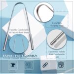MasterMedi Stainless Steel Tongue Cleaner Scraper – Fresh Breath & Oral Hygiene - Image 3